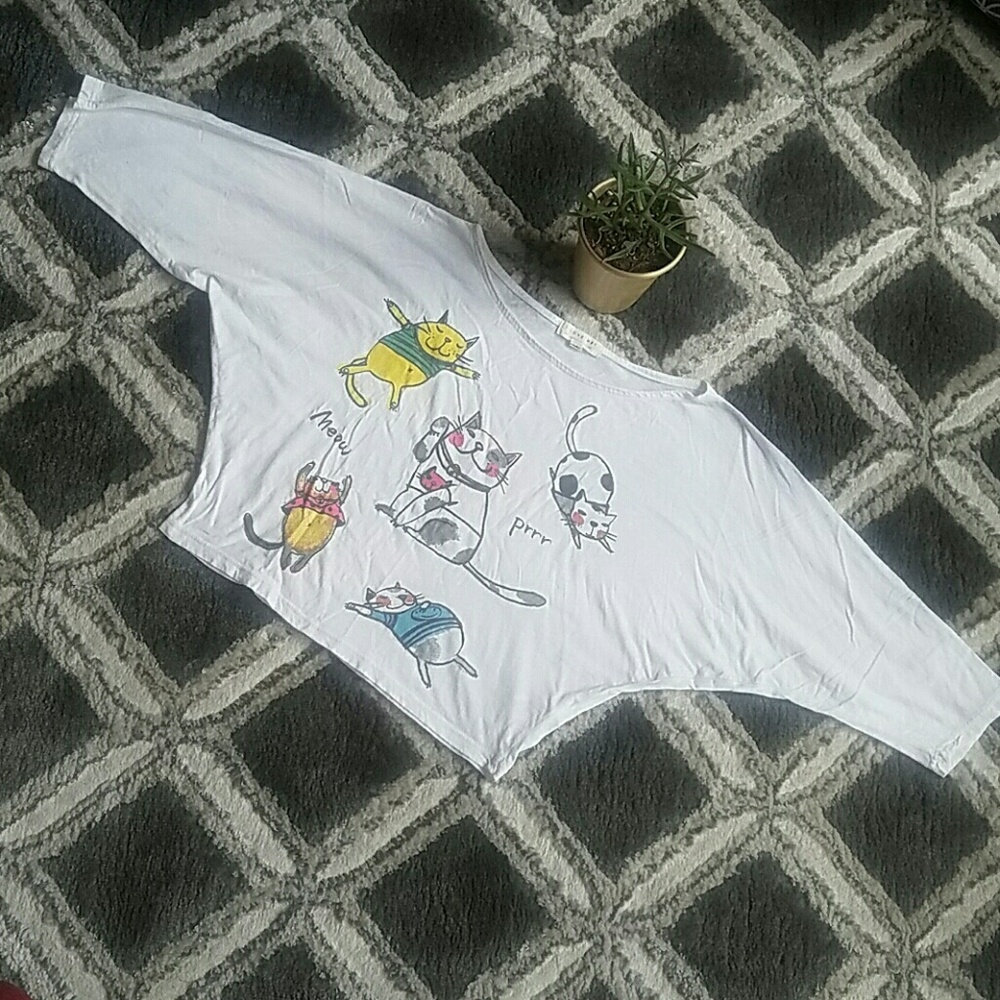 NWOT F21 H81"Kitty Fun" Cropped Top